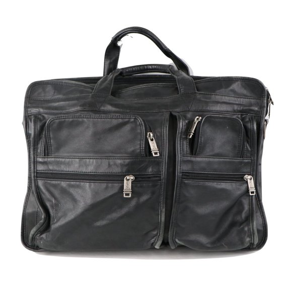 Vintage Tumi Distressed Leather Briefcase Bag